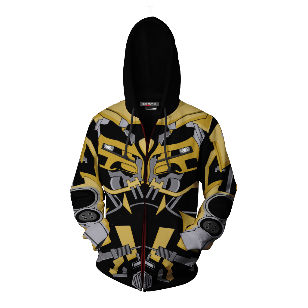 Transformers Bumblebee Cosplay Zip Up Hoodie Jacket