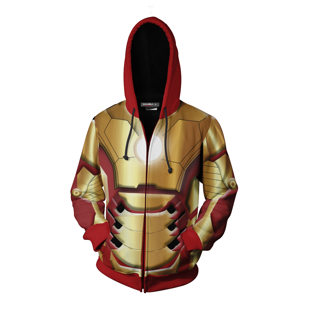 Iron Man 3 XLII Cosplay Zip Up Hoodie Jacket