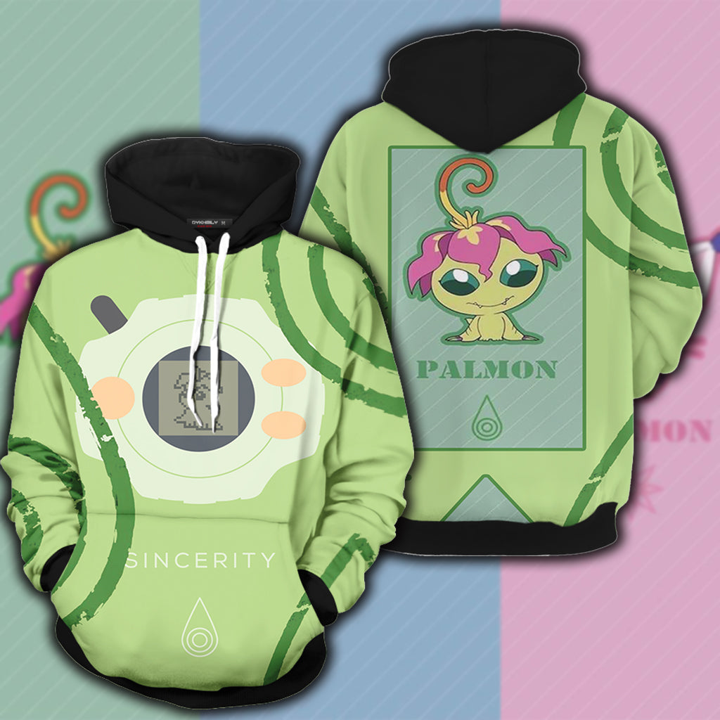 Digimon Palmon The Crest Of Sincerity Unisex 3D T-shirt Hoodie S