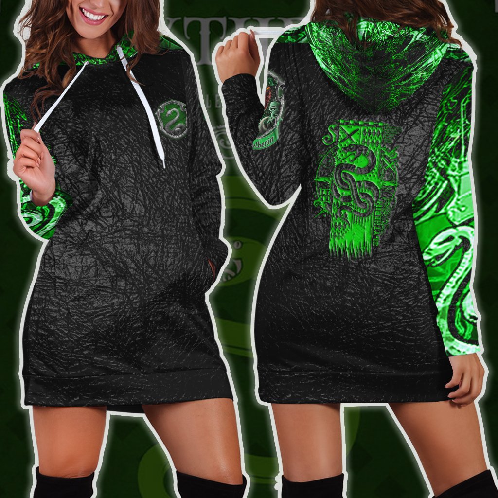 The Slytherin Snake Harry Potter 3D Hoodie Dress XS