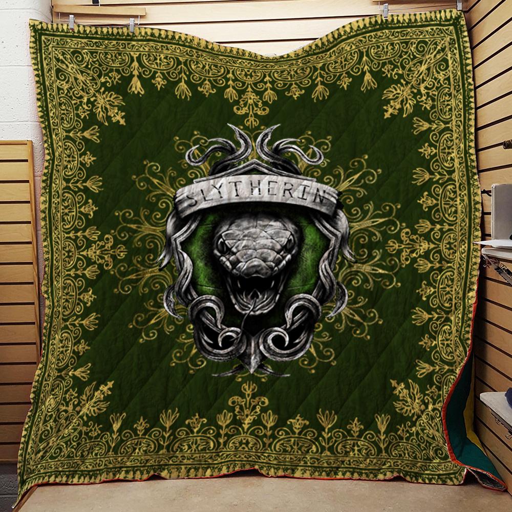 Mandala The Slytherin Snake Harry Potter 3D Quilt Blanket