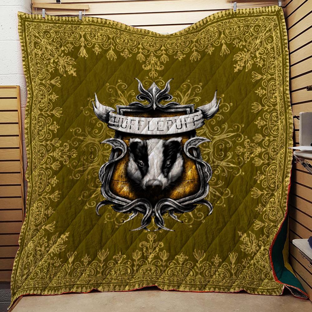 Mandala The Hufflepuff Badger Harry Potter 3D Quilt Blanket