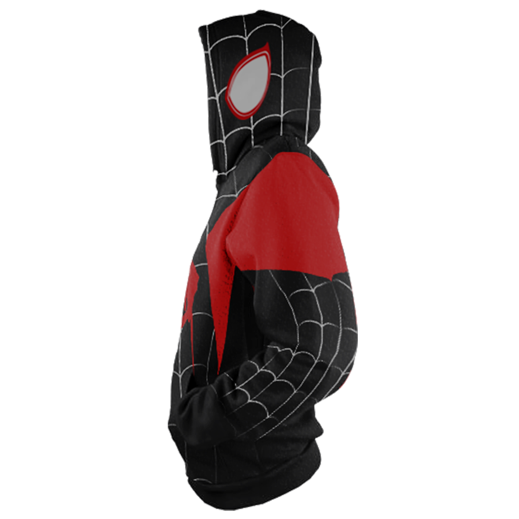 Spider-Man: Into the Spider-Verse Miles Morales New Cosplay Zip Up Hoodie Jacket