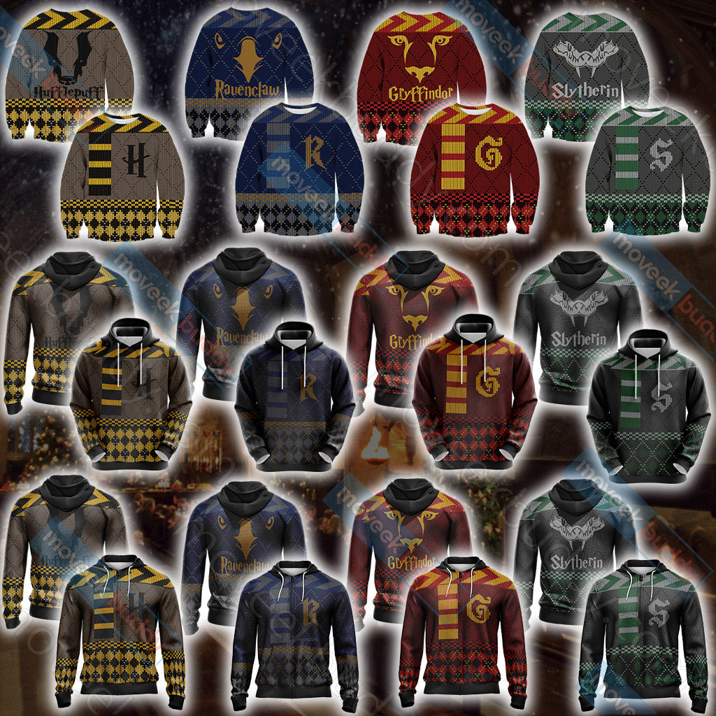 Harry Potter - Slytherin House Xmas Style Unisex 3D Sweater