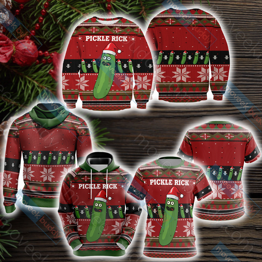 Pickle Rick X-mas 3D Sweater