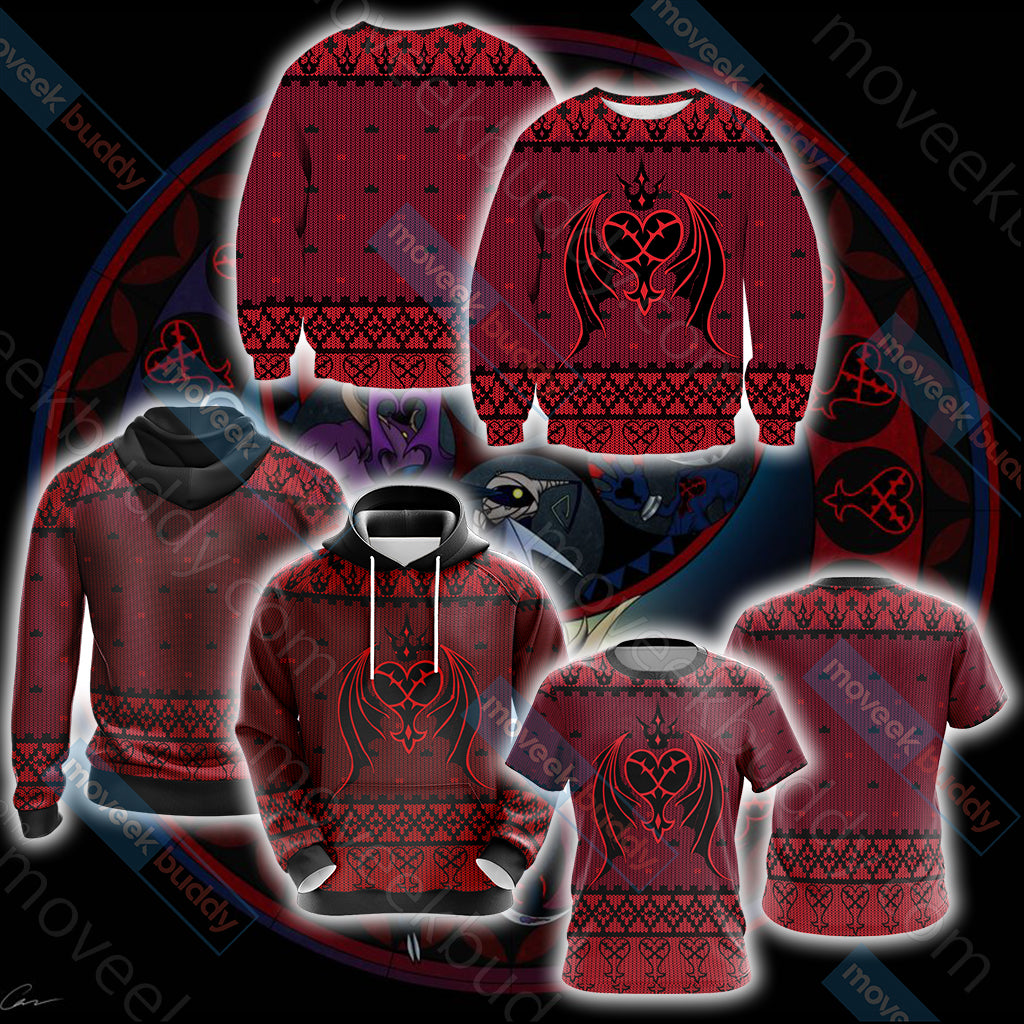 Kingdom Hearts - Heartless Symbol Knitting Style Unisex 3D Sweater