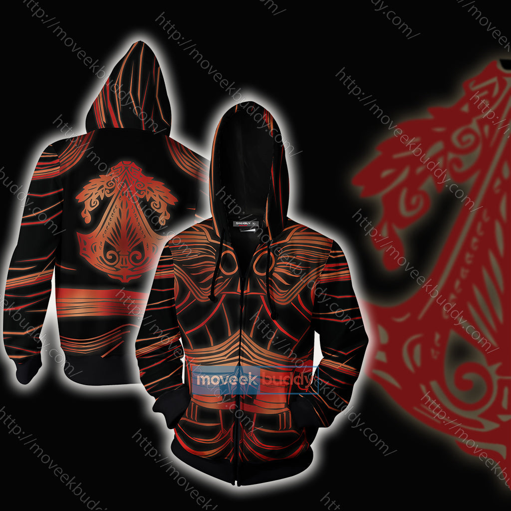 Assassin's Creed: Brotherhood Ezio Auditore Cosplay 3D T-shirt Zip Hoodie XS