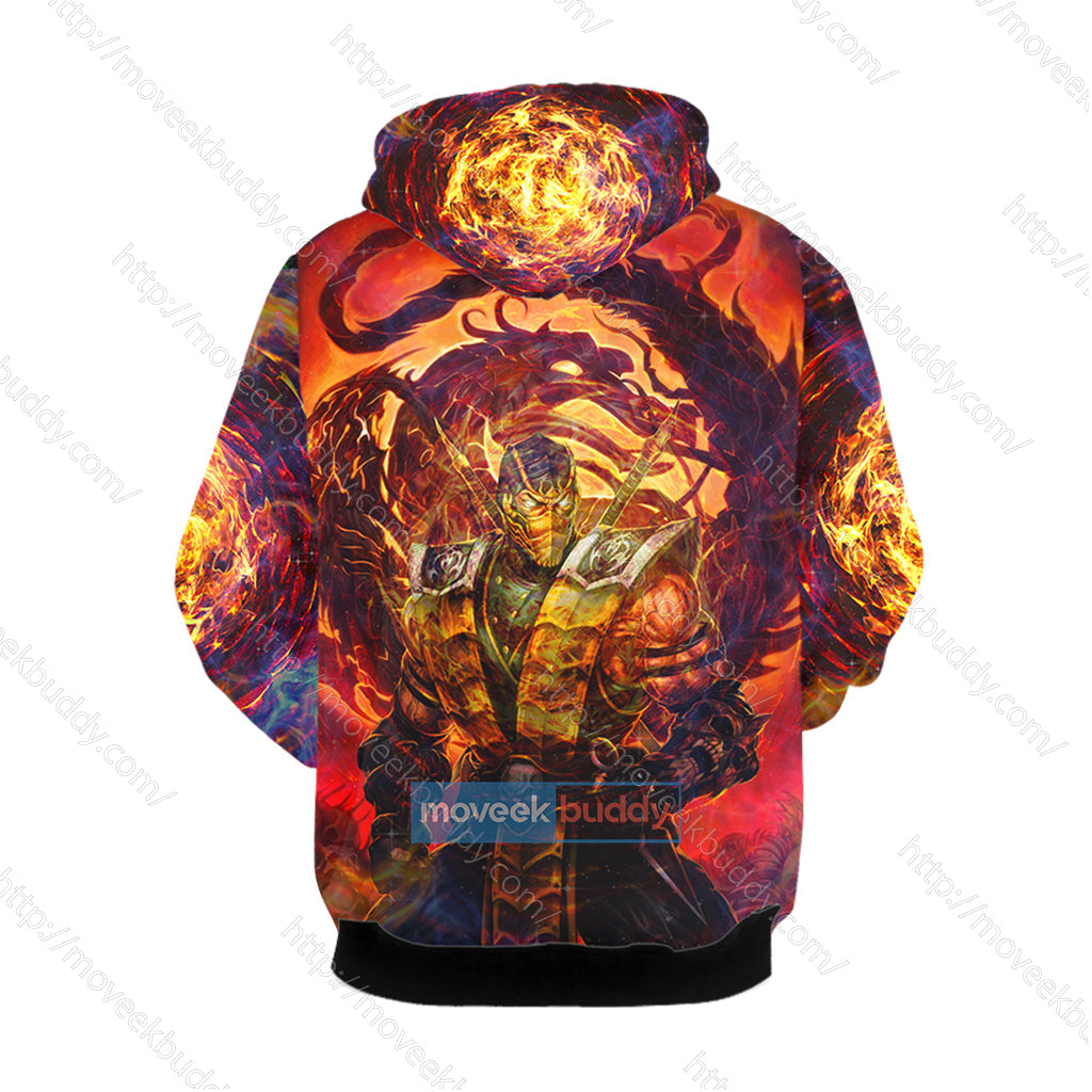 Mortal Kombat Scorpion Cosplay Unisex 3D T-shirt