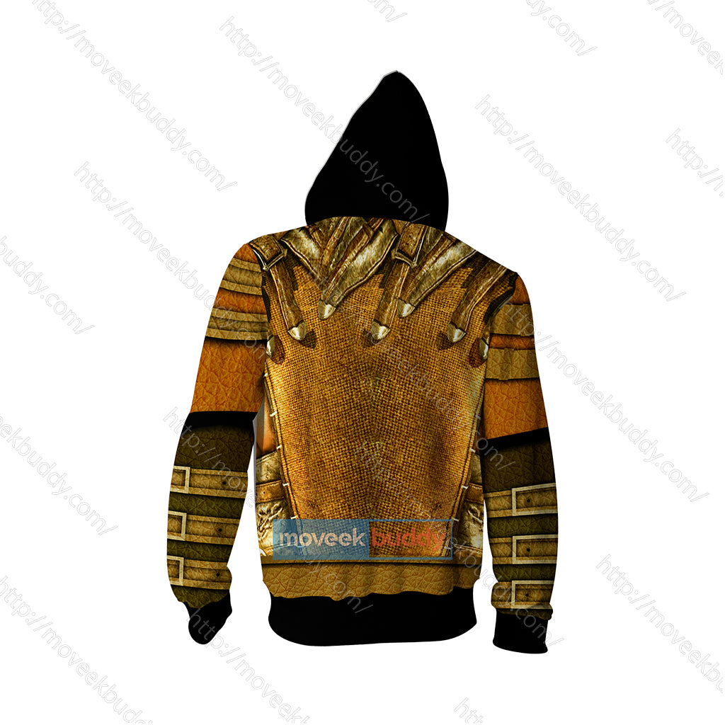 Mortal Kombat Scorpion Cosplay Zip Up Hoodie Jacket