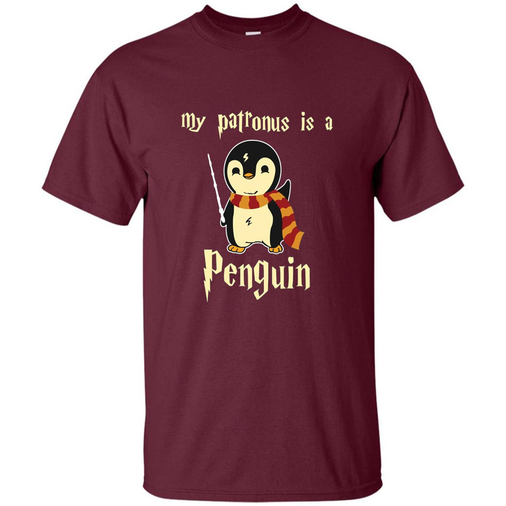 Penguin T-Shirt My Patronus Is A Penguin Hot 2017 T-Shirt Maroon S