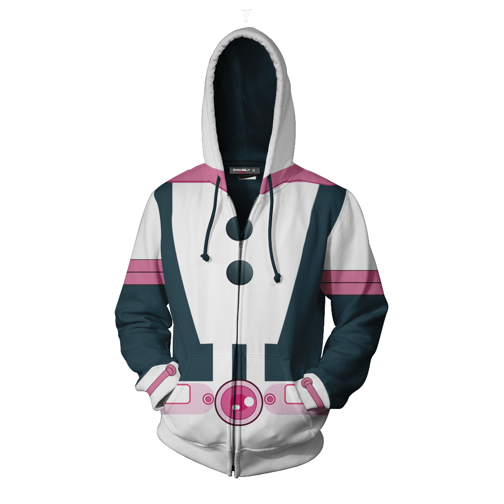 Boku No Hero Academia Ochako Uraraka Cosplay Zip Up Hoodie Jacket