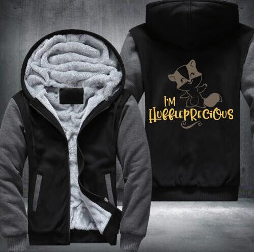 Harry Potter Winter Zip Hoodies Hufflepuff Black-Grey S
