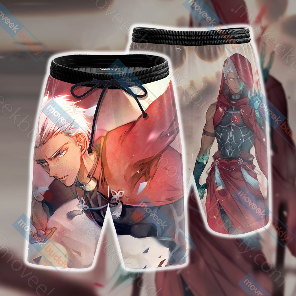 Fate/Stay Night Archer 3D Beach Shorts S