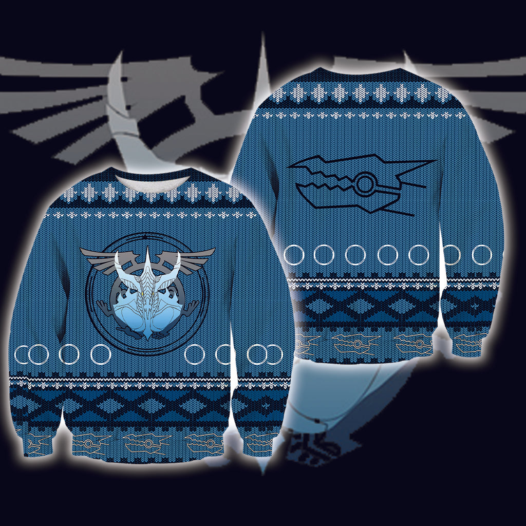 Yu-gi-oh! - Stardust Dragon Knitting Style Unisex 3D Sweater S