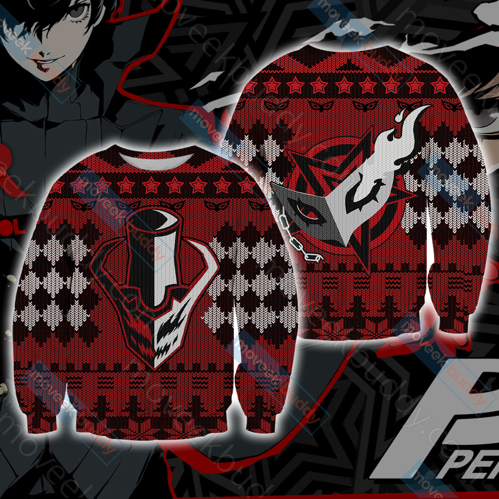 Persona 5 Christmas Style 3D Sweater S