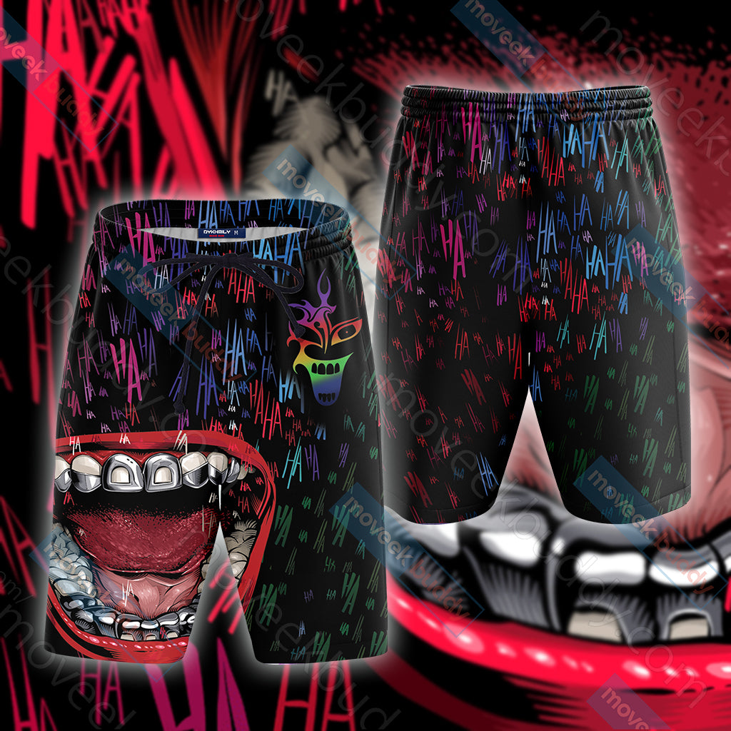 Joker Mouth 3D Beach Shorts S