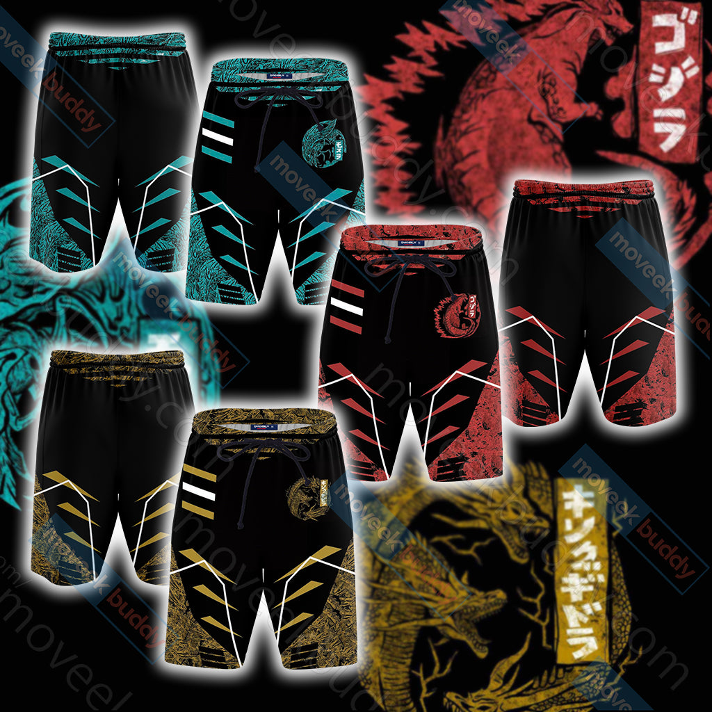 Godzilla - Mothra Beach Shorts