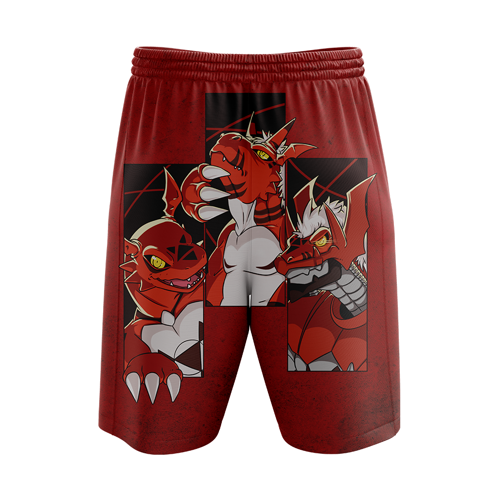 Digimon Guilmon Unisex New 3D Beach Shorts