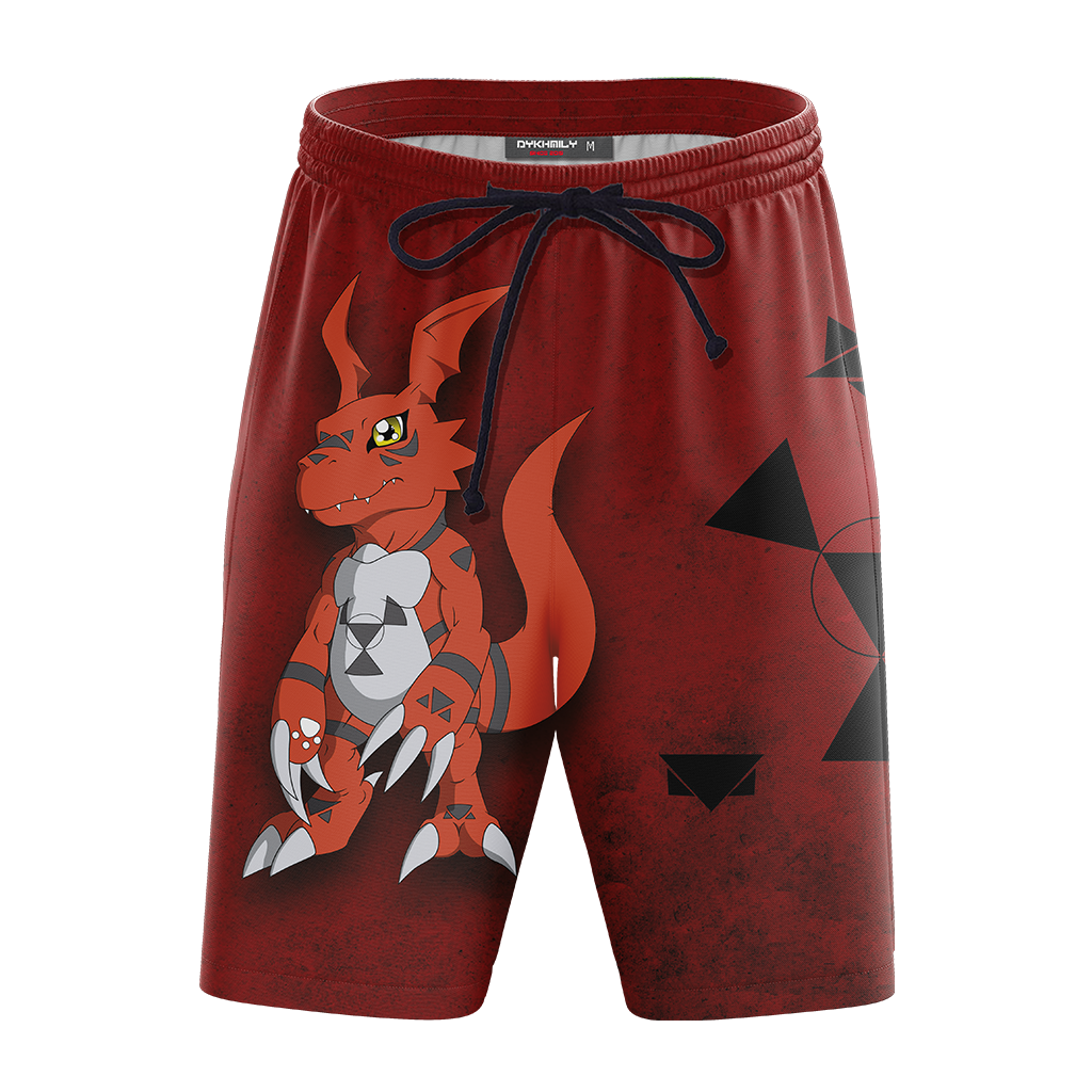 Digimon Guilmon Unisex New 3D Beach Shorts