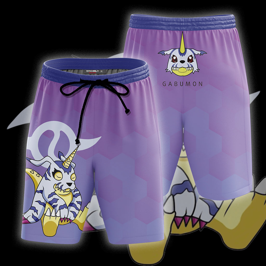 Digimon - Gabumon New Style Unisex 3D Beach Shorts S