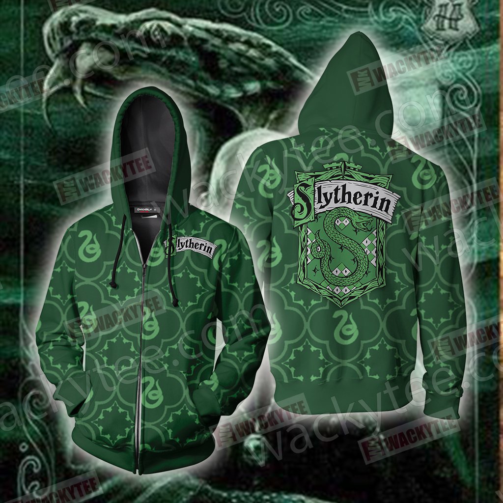 Harry Potter - Cunning Like A Slytherin Zip Up Hoodie S