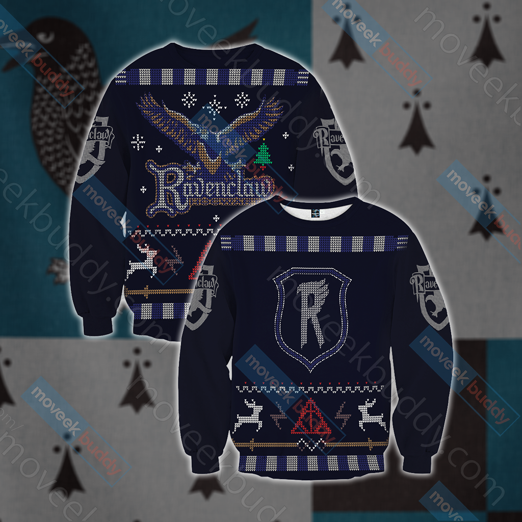 Harry Potter Wise Like A Ravenclaw Winter Style Unisex 3D T-shirt Sweater S