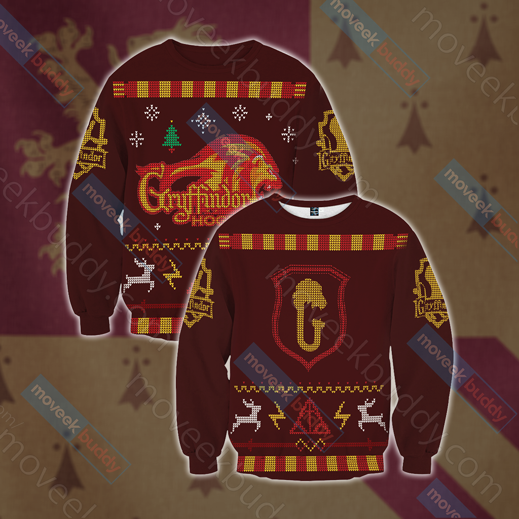 Harry Potter - Brave Like A Gryffindor Winter Style Unisex 3D T-shirt Sweater S