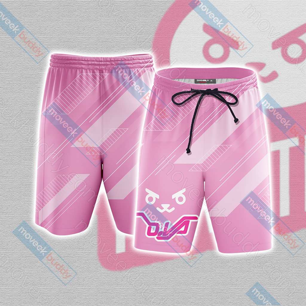 Overwatch D.Va Unisex 3D Beach Shorts S