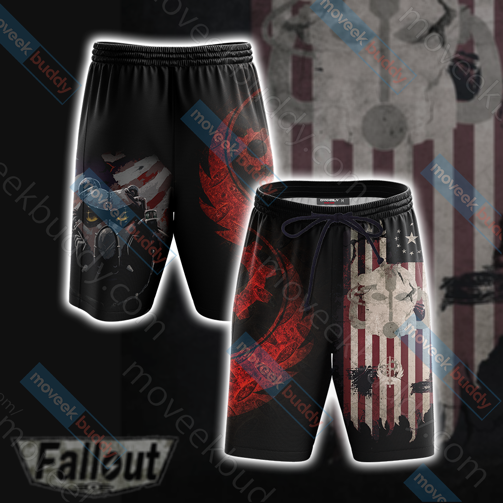 Fallout Brotherhood Of Steel New Unisex Beach Shorts S
