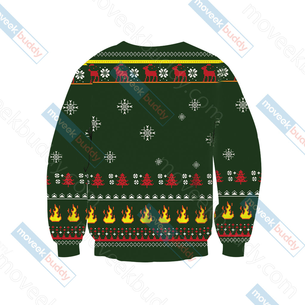Godzilla King Of The Monsters Knitting Style Unisex 3D Sweater