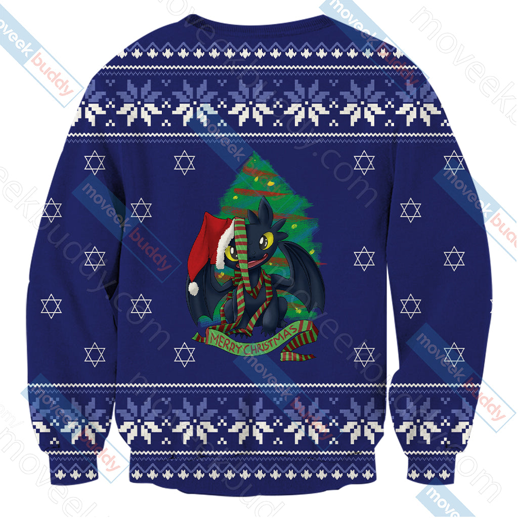 How To Train Your Dragon Christmas Style Unisex 3D Sweater