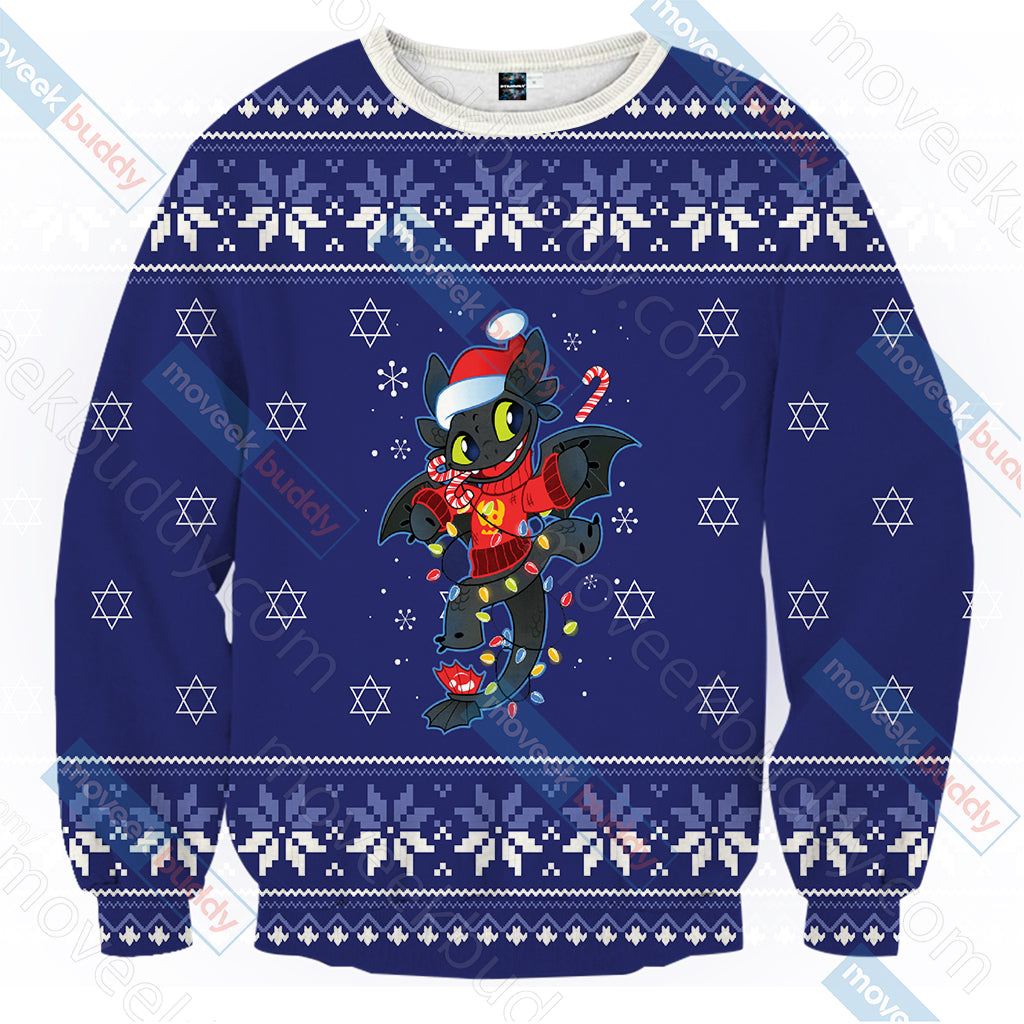 How To Train Your Dragon Christmas Style Unisex 3D Sweater
