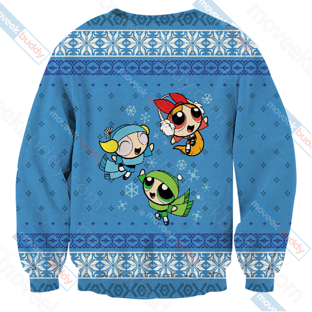 The Powerpuff Girls Christmas Style Unisex 3D Sweater