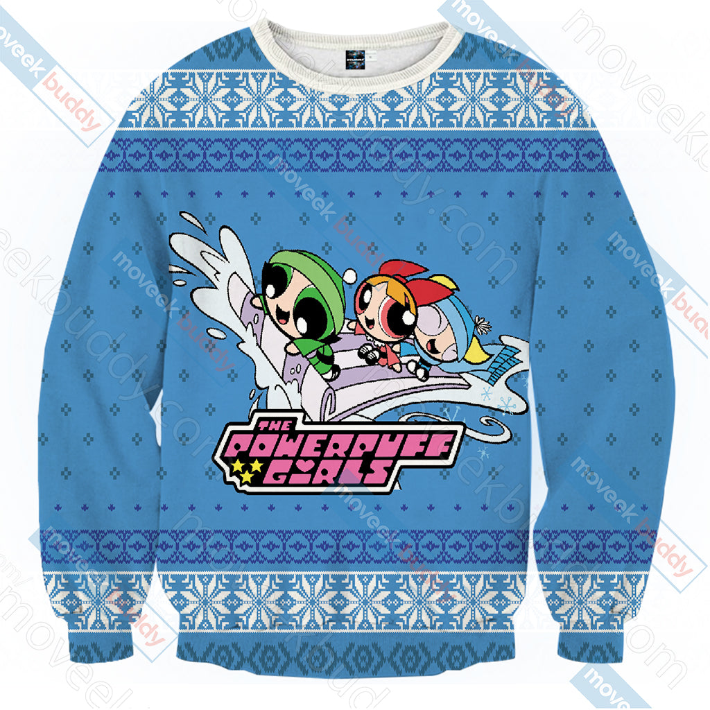 The Powerpuff Girls Christmas Style Unisex 3D Sweater