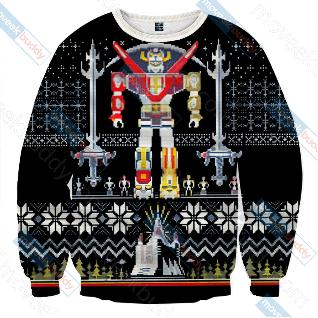 Voltron Knitting Style Unisex 3D Sweater