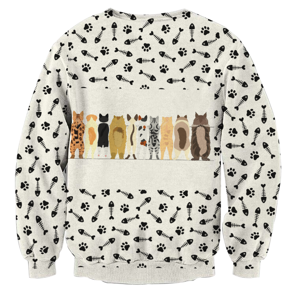 Cats And Their Backs Unisex 3D Sweater