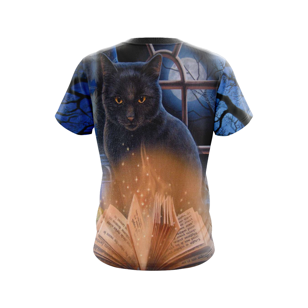 Witching Hour Black Cat Halloween Unisex 3D T-shirt