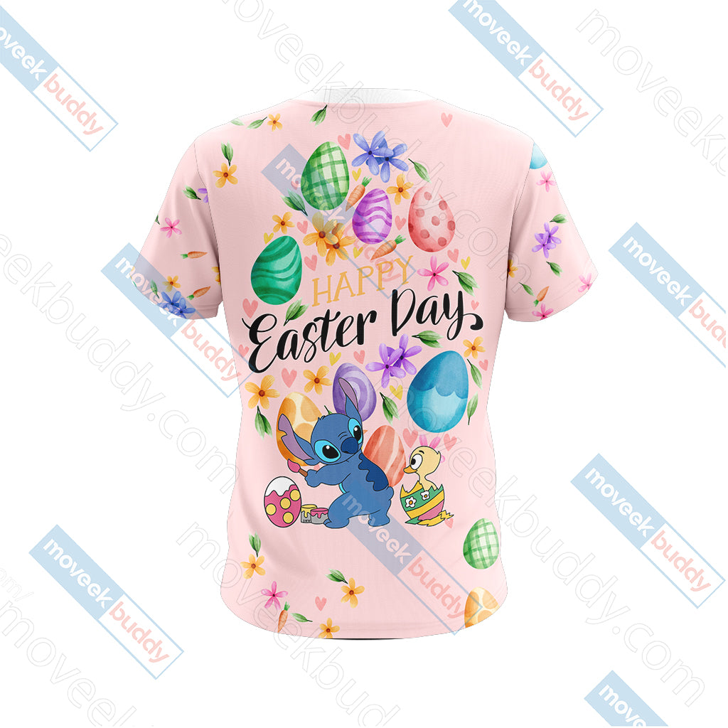 Happy Easters Day x Stitch Unisex 3D T-shirt