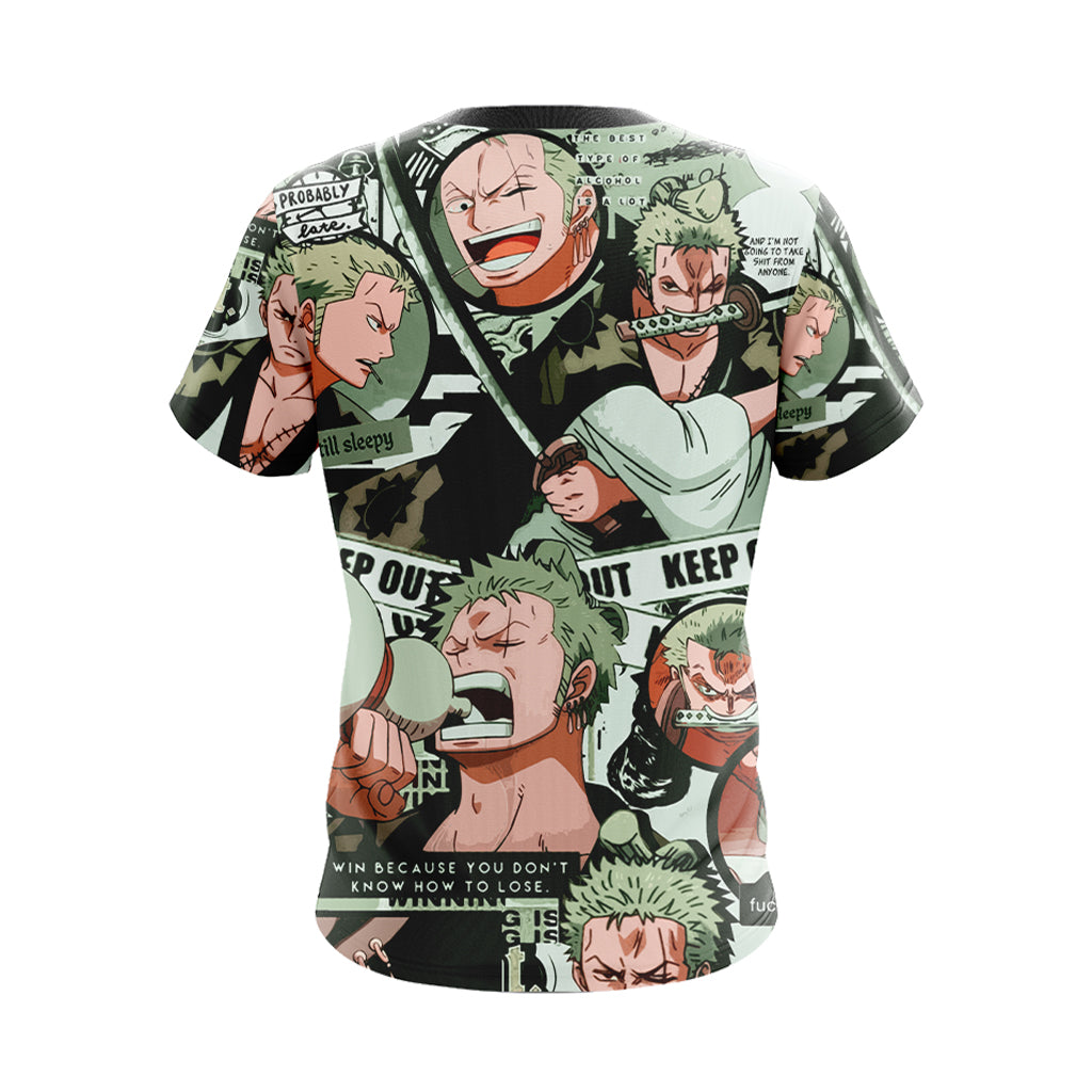 One Piece Roronoa Zoro Unisex 3D T-shirt Zip Hoodie Pullover Hoodie