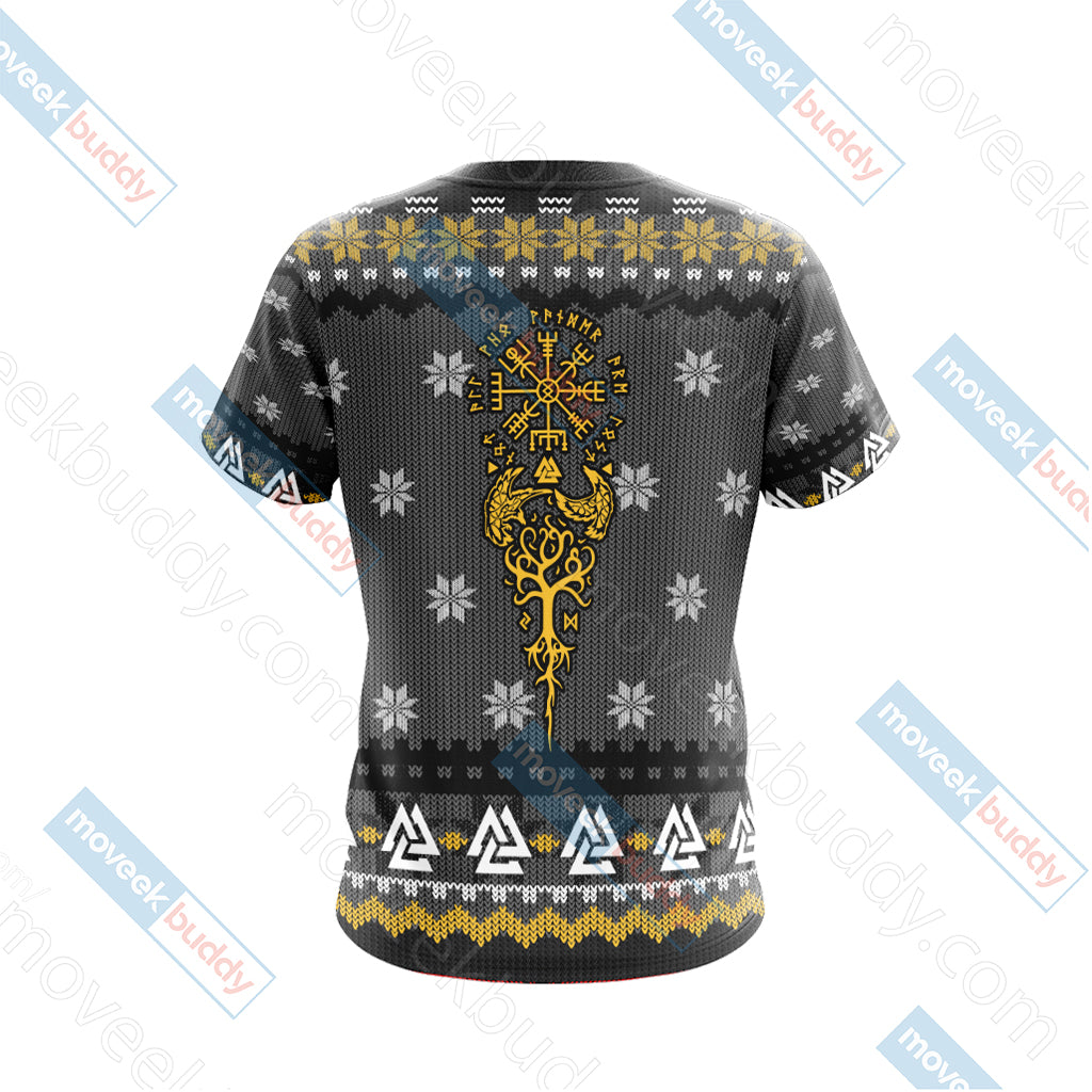 Vikings Knitting Style Unisex 3D T-shirt