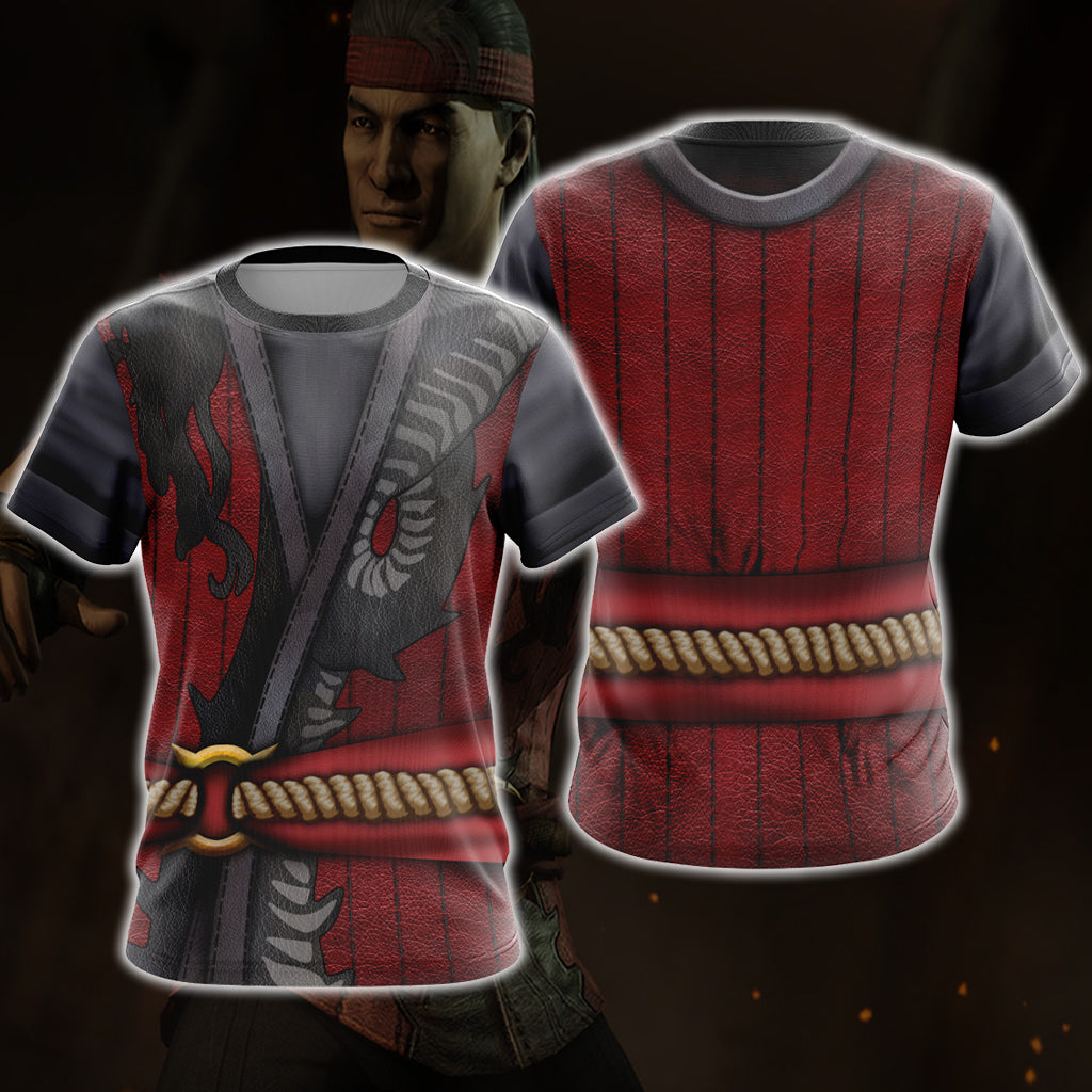 Mortal Kombat Liu Kang Cosplay Unisex 3D T-shirt Zip Hoodie T-shirt S