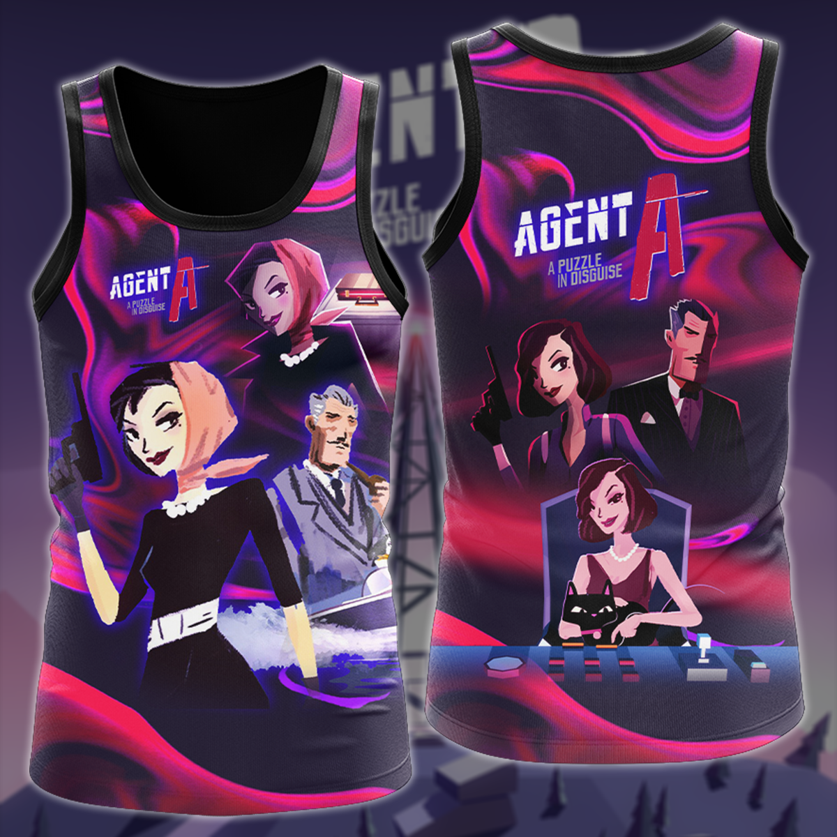 Agent A: Puzzle in disguise Video Game All-Over T-shirt Hoodie Tank Top Hawaiian Shirt Beach Shorts Joggers Tank Top S