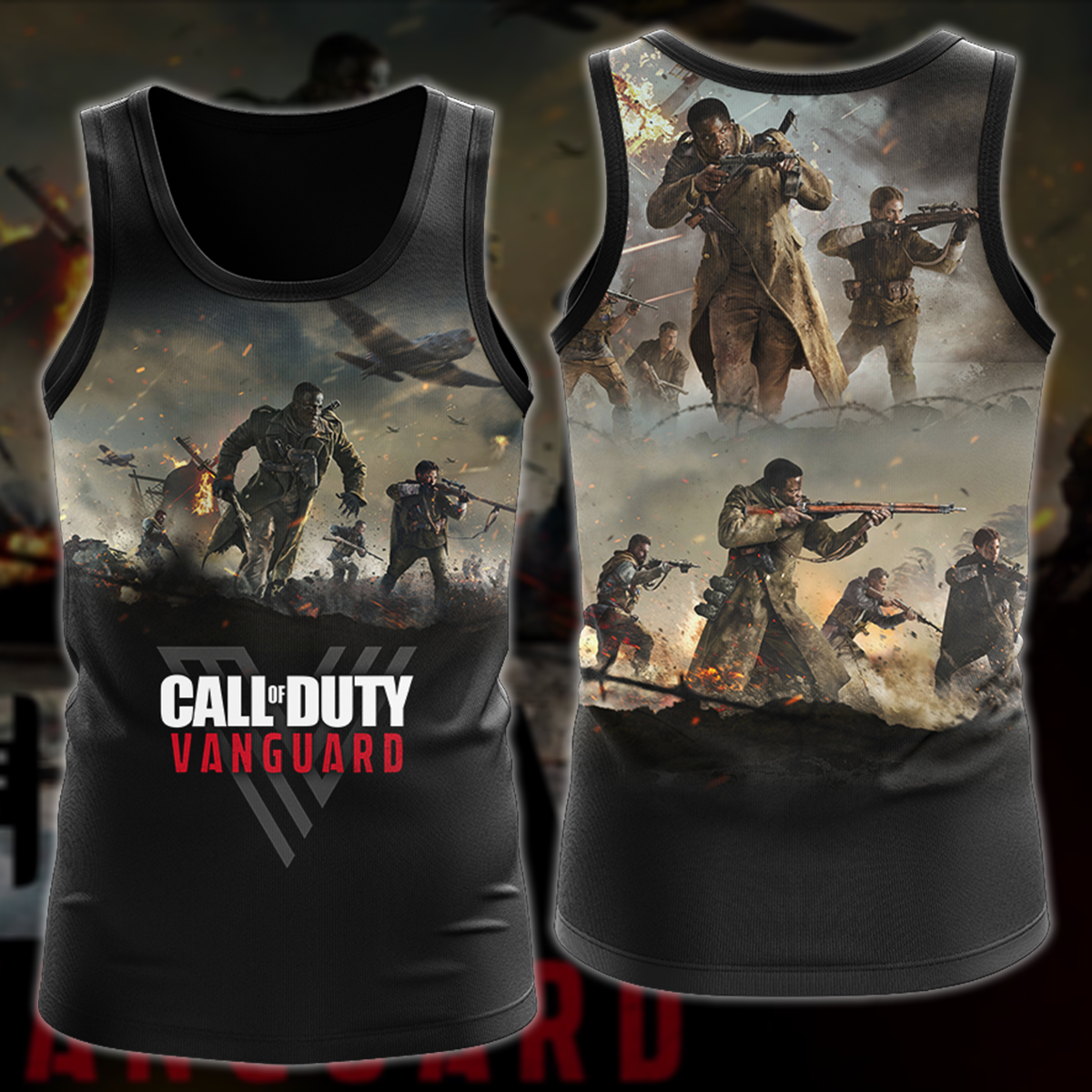 Call of Duty: Vanguard Video Game 3D All Over Print T-shirt Tank Top Zip Hoodie Pullover Hoodie Hawaiian Shirt Beach Shorts Jogger Tank Top S