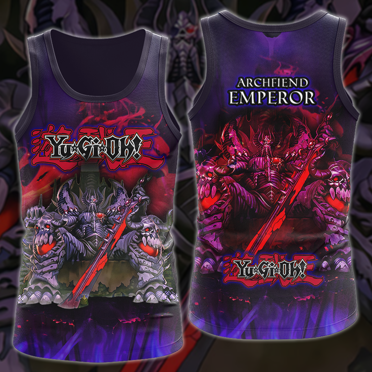 Yu-Gi-Oh! Archfiend Emperor Video Game 3D All Over Print T-shirt Tank Top Zip Hoodie Pullover Hoodie Hawaiian Shirt Beach Shorts Jogger Tank Top S