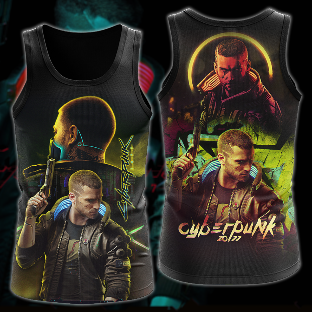 Cyberpunk 2077 Video Game 3D All Over Print T-shirt Tank Top Zip Hoodie Pullover Hoodie Hawaiian Shirt Beach Shorts Jogger Tank Top S