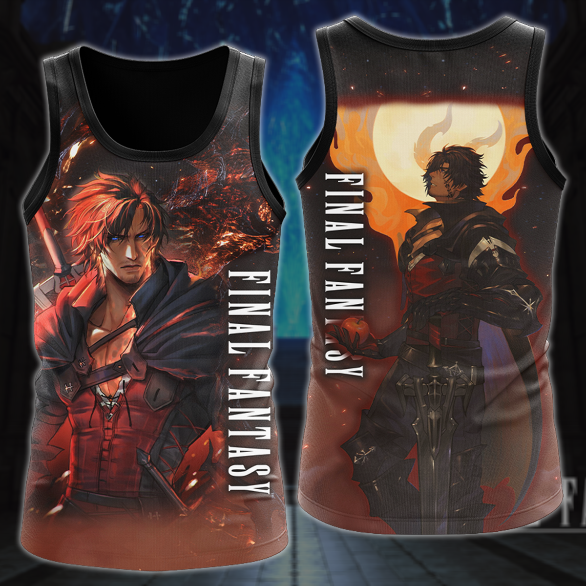 Final Fantasy XVI Video Game All-Over T-shirt Hoodie Tank Top Hawaiian Shirt Beach Shorts Joggers Tank Top S