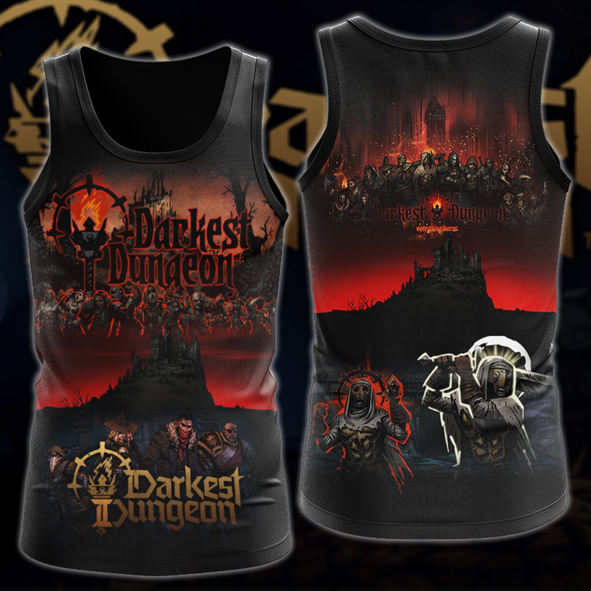 Darkest Dungeon Video Game 3D All Over Print T-shirt Tank Top Zip Hoodie Pullover Hoodie Hawaiian Shirt Beach Shorts Jogger Tank Top S