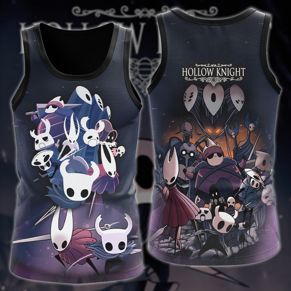 Hollow Knight Video Game 3D All Over Printed T-shirt Tank Top Zip Hoodie Pullover Hoodie Hawaiian Shirt Beach Shorts Joggers Tank Top S