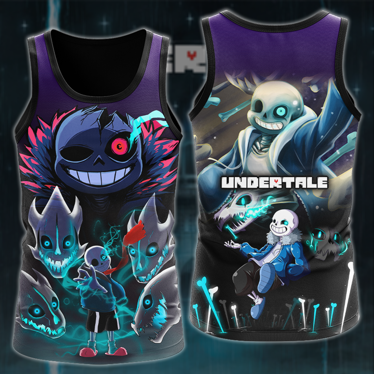Undertale Video Game 3D All Over Printed T-shirt Tank Top Zip Hoodie Pullover Hoodie Hawaiian Shirt Beach Shorts Joggers Tank Top S