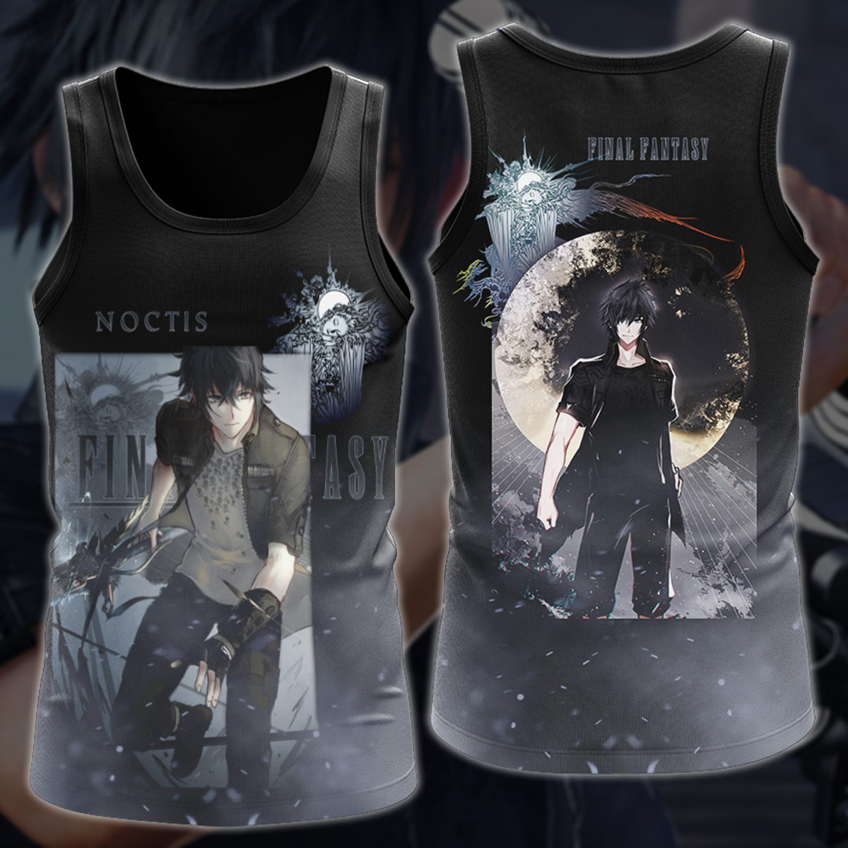 Final Fantasy XV Noctis Video Game 3D All Over Print T-shirt Tank Top Zip Hoodie Pullover Hoodie Hawaiian Shirt Beach Shorts Jogger Tank Top S
